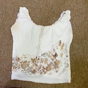 Cream tank top blouse